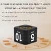 Black Pomodoro Timer – Rechargeable Gravity Rotating Cube - Image 2