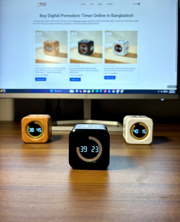 Black Color Pomodoro Timer in Bangladesh