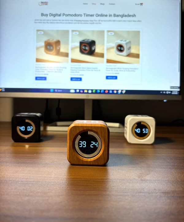 Pomodoro Timer Wooden Colour