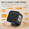Rechargeable Black Digital Gravity Flipping Pomodoro Timer for Focus & Deep Work - Image 3