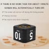 Rechargeable Black Digital Gravity Flipping Pomodoro Timer for Focus & Deep Work - Image 2